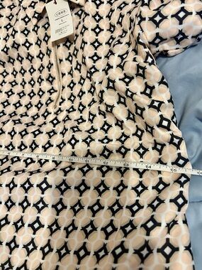 Cider Beige and Black Geometric Knit Dress